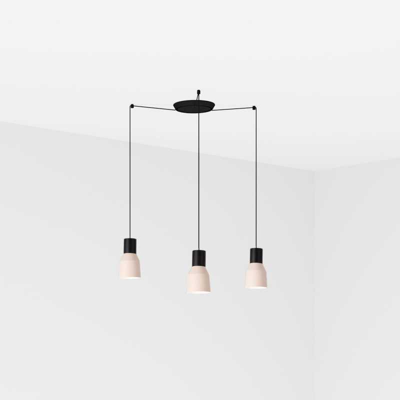 Lampe plafond acier E27 noir mat THURINS