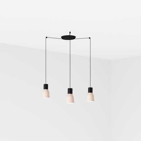 Lampe plafond acier E27 noir mat THURINS