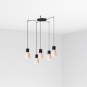 Lampe plafond acier E27 noir mat LOUEUSE