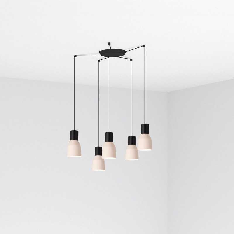 Lampe plafond acier E27 noir mat LOUEUSE