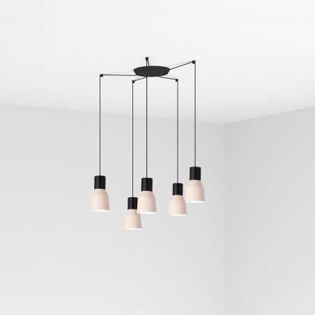 Lampe plafond acier E27 noir mat LOUEUSE