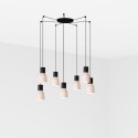 Lampe plafond acier E27 noir mat SALBERT