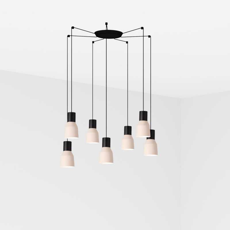 Lampe plafond acier E27 noir mat SALBERT