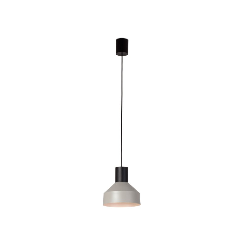 Lampe plafond acier E27 noir mat BOUZAIS
