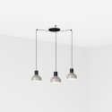 Lampe plafond acier E27 noir mat TREBAN