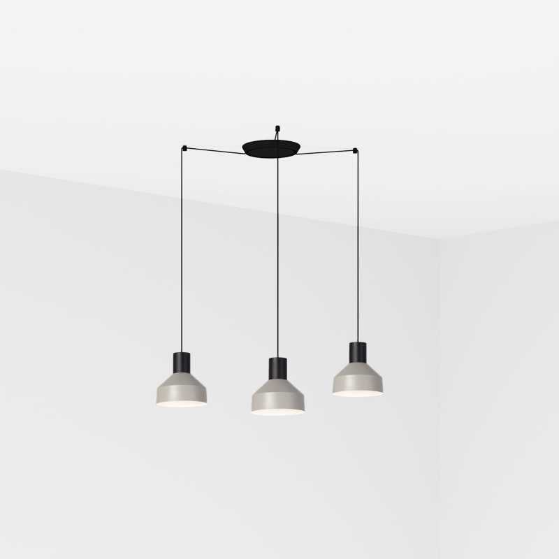 Lampe plafond acier E27 noir mat TREBAN