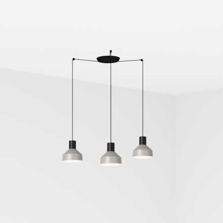 Lampe plafond acier E27 noir mat TREBAN