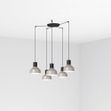 Lampe plafond acier E27 noir mat MARZAN