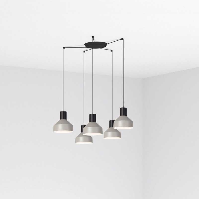 Lampe plafond acier E27 noir mat MARZAN