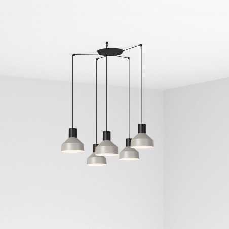 Lampe plafond acier E27 noir mat MARZAN