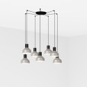 Lampe plafond acier E27 noir mat BOUSSY