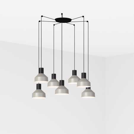 Lampe plafond acier E27 noir mat BOUSSY
