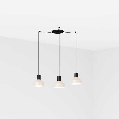 Lampe plafond acier E27 noir mat L'OLLA