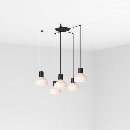 Lampe plafond acier E27 noir mat ANDELAT