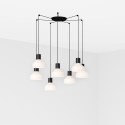 Lampe plafond acier E27 noir mat KERBRAT