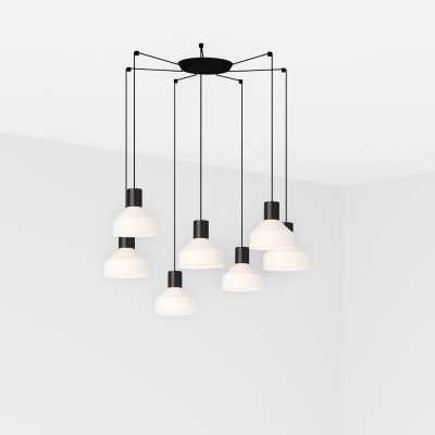 Lampe plafond acier E27 noir mat KERBRAT