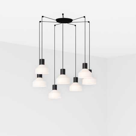 Lampe plafond acier E27 noir mat KERBRAT
