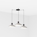 Lampe plafond acier E27 noir mat BERTHES