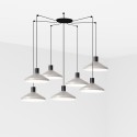 Lampe plafond acier E27 noir mat DEMUIN