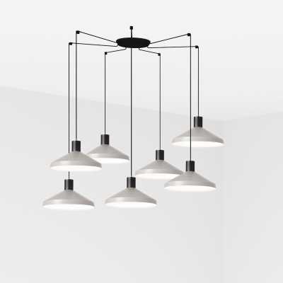Lampe plafond acier E27 noir mat DEMUIN