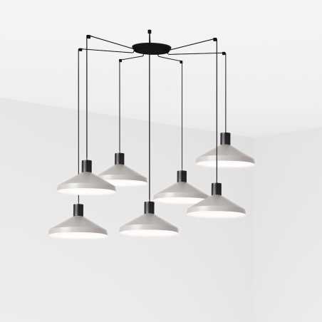 Lampe plafond acier E27 noir mat DEMUIN