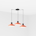 Lampe plafond acier E27 noir mat COURET