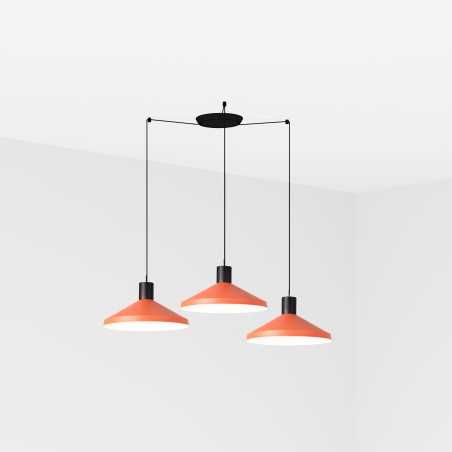 Lampe plafond acier E27 noir mat COURET