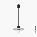 Lampe de plafond en aluminium E27 noir mat CHAREL