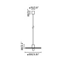 Lampe de plafond en aluminium E27 noir mat CHAREL