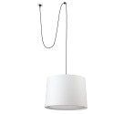 Suspension en acier E27 blanc CARSAC