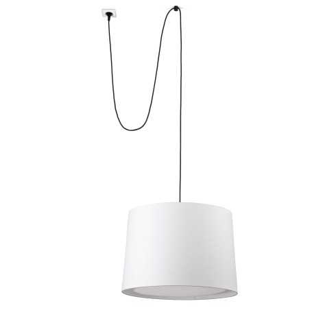 Suspension en acier E27 blanc CARSAC