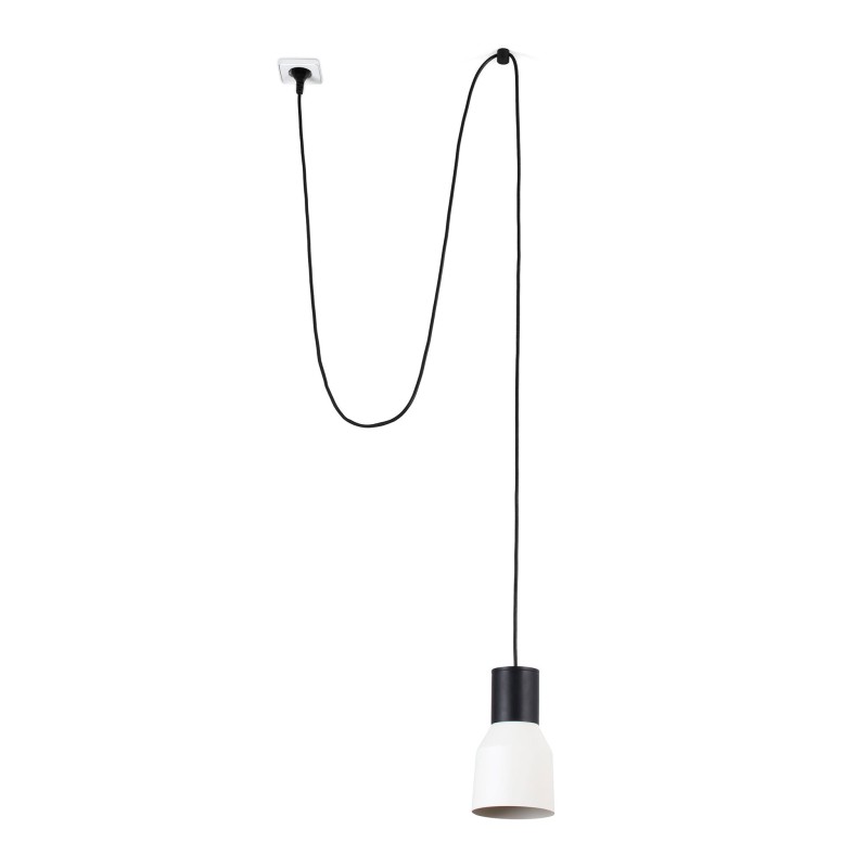 Lampe de plafond en acier E27 noir SANNES