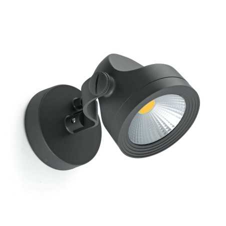 Lampe mur aluminium LED intégré gris MURES