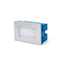 Lampe mur acier LED intégré acier brossé PAREID