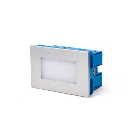 Lampe mur acier LED intégré acier brossé PAREID