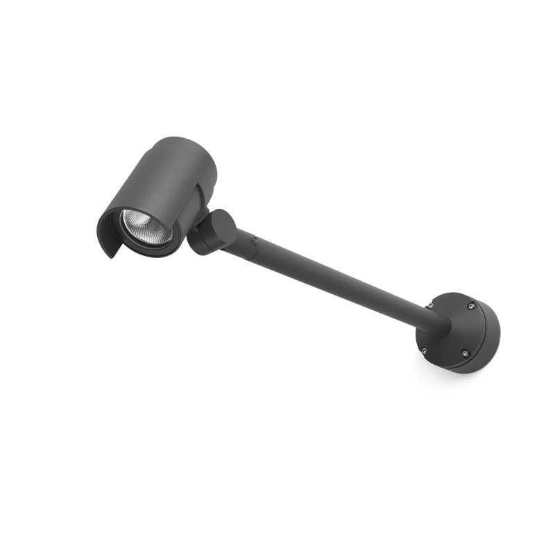 Lampe mur aluminium LED intégré gris LONGROY