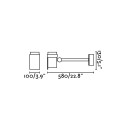 Lampe mur aluminium LED intégré gris LONGROY