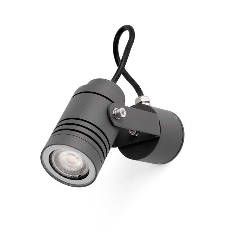 Lampe mur aluminium GU10 gris MULSANS
