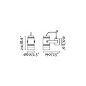 Lampe mur aluminium GU10 gris MULSANS