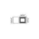 Lampe murale en aluminium LED intégré oxyde AVARAY