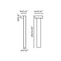 Lampe de sol en aluminium LED intégré noir PRADES