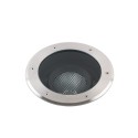 Lampe de sol en acier LED intégré acier brossé ESPINAS
