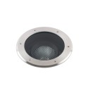 Lampe de sol en acier avec LED intégrée en acier brossé, PITHON