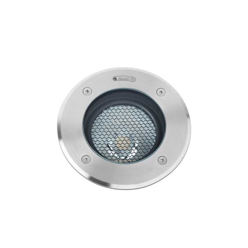 Lampe de sol en acier avec GU10 en acier brossé, NEUHOF