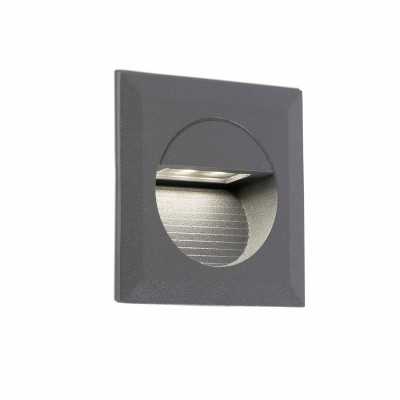 Lampe murale en aluminium avec LED intégrée en gris, COMBAS