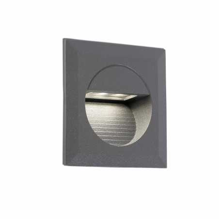 Lampe murale en aluminium avec LED intégrée en gris, COMBAS