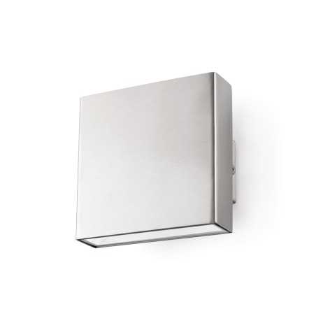 Lampe murale en acier avec LED intégrée en acier brossé, TRIGNAC