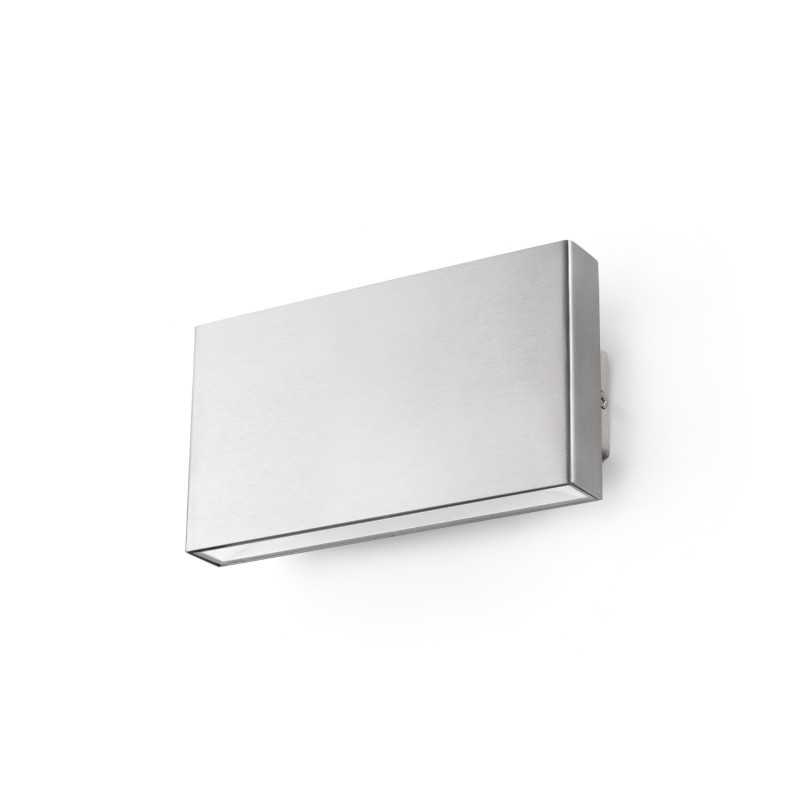 Lampe murale en acier avec LED intégrée en acier brossé, DOMONT