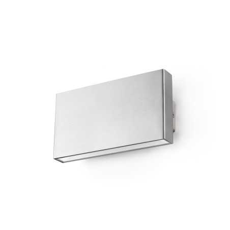 Lampe murale en acier avec LED intégrée en acier brossé, DOMONT