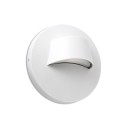 Lampe murale en policarbonate avec LED intégrée en blanc mat, CUTTURA